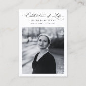 Cartes de prières funéraires pour le service commé (Devant)