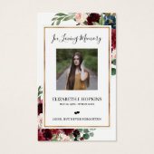 Cartes de prières photo à l'huile d'or de Bourgogn (Devant)