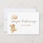 Cartes de prières pour bébé avec ballons en forme  (Devant)