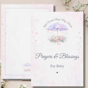 Cartes de prières pour bébé pour les averses d'avr