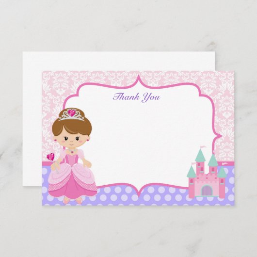 Cartes de princesse Merci (Devant / Derrière)