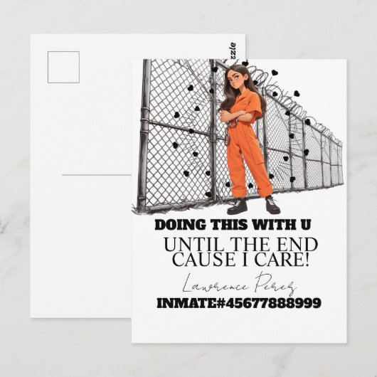 Cartes de prison à longue distance Faire du temps (Devant / Derrière)
