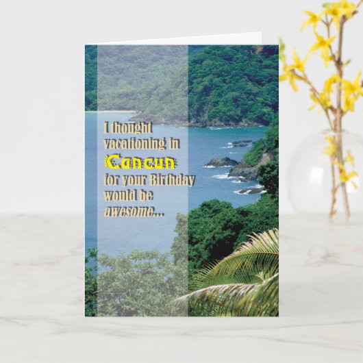 Cartes de prison - Cancun B-Day (Fleur jaune)