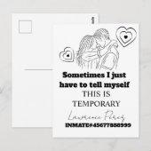 Cartes de prison Citations mignonnes pour couples (Devant / Derrière)