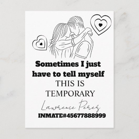 Cartes de prison Citations mignonnes pour couples (Devant)