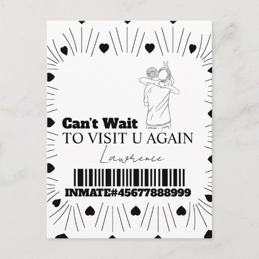 Cartes de prison Visite à distance Couples (Devant)
