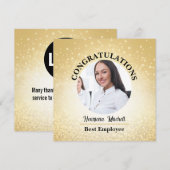 Cartes de prix de l'employé du mois : personnalisé (Devant / Derrière)