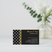 Cartes de profil à pois noirs et blancs cool (Debout devant)
