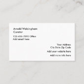 Cartes de profil Art Gallery (Dos)