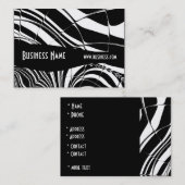 Cartes de profil Carreau de style noir et blanc (1 (Devant / Derrière)