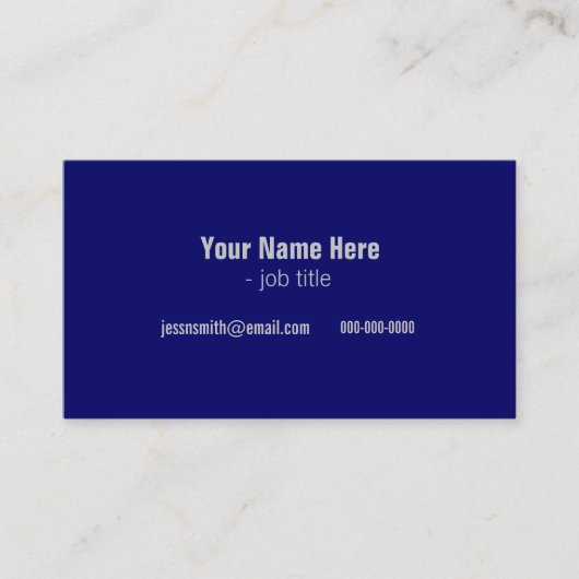 Cartes de profil cool bleu et blanc (Devant)