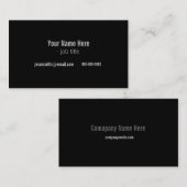 Cartes de profil cool modernes en noir et blanc (Devant / Derrière)