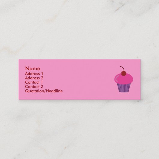 Cartes de profil Cupcake rose (Devant)