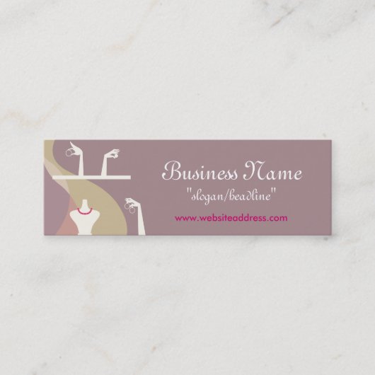 Cartes de profil d'affichage de bijoux (Devant)