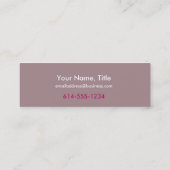 Cartes de profil d'affichage de bijoux (Dos)