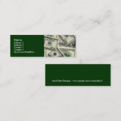 Cartes de profil d'argent/affaires (Devant / Derrière)
