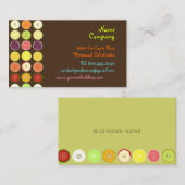 Cartes de profil de conception de fruits rétro (Devant / Derrière)