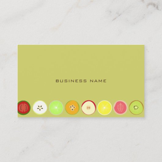 Cartes de profil de conception de fruits rétro (Dos)