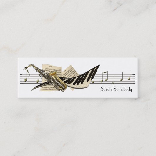 Cartes de profil de conception de musique mini (Devant)