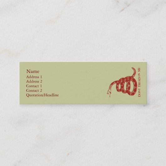 Cartes de profil de drapeau de Gadsden (Devant)