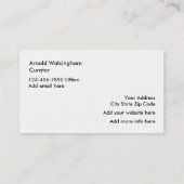 Cartes de profil de galerie d'art (Dos)