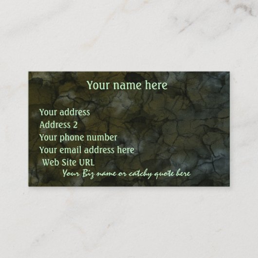 Cartes de profil de la photo nature (Devant)