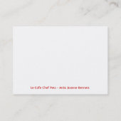 " Cartes de profil de l'animal de compagnie Le Caf (Dos)