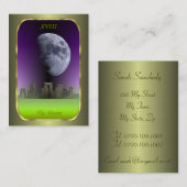 Cartes de profil de tarot - la lune (Devant / Derrière)