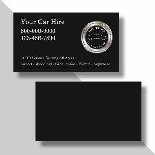 Cartes de profil de taxi classe et brillantes