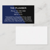 Cartes de profil d'entreprise de plomberie moderne (Devant / Derrière)