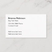 Cartes de profil d'entreprise Monogramme Classé (Dos)