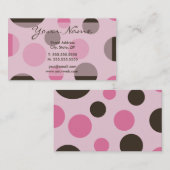 Cartes de profil des points rétro (roses) (Devant / Derrière)
