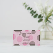 Cartes de profil des points rétro (roses) (Debout devant)