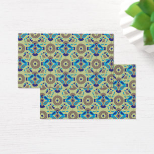 Cartes de Profil   Design Bleu Beige Ornemental