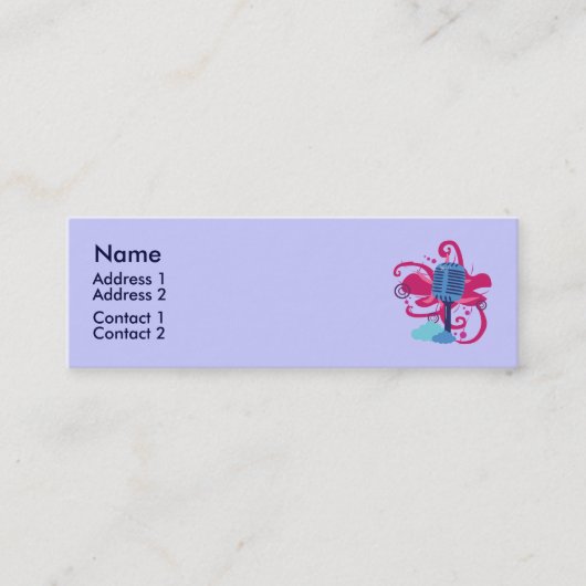 Cartes de profil d'explosion d'art au microphone (Devant)