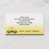 Cartes de profil du taxi de la maman (Dos)