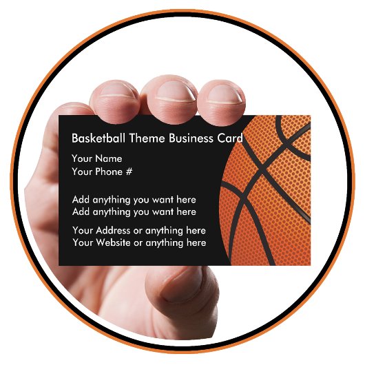 Cartes de profil du thème de basket-ball