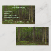 Cartes de profil "FORÊT SACRÉE" (Devant / Derrière)