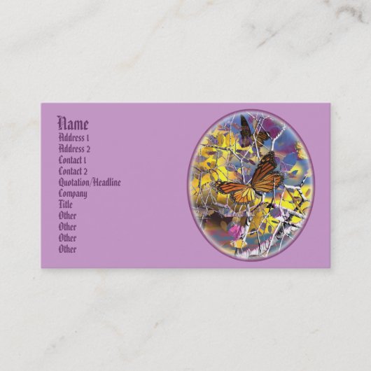 Cartes de profil imaginaire dragoncat papillon (Devant)