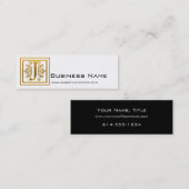 Cartes de profil Monogram Golden J Elegant (Devant / Derrière)