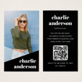 Cartes de profil noir personnalisées (Devant & derrière)