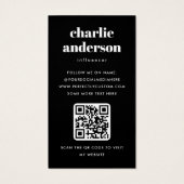 Cartes de profil noir personnalisées (Dos)