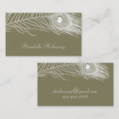 Cartes de profil Peacock blanc (Devant / Derrière)