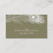 Cartes de profil Peacock blanc (Dos)