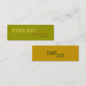 Cartes de profil personnel - camp (Devant / Derrière)