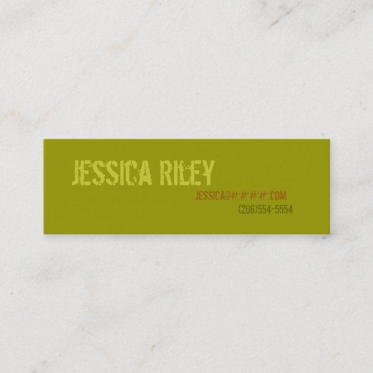 Cartes de profil personnel - camp (Devant)