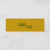 Cartes de profil personnel - camp (Dos)