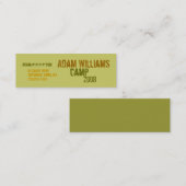 Cartes de profil personnel - camp (Devant / Derrière)