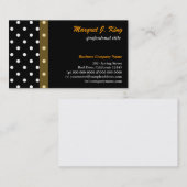 Cartes de profil pois cool en noir et blanc (Devant / Derrière)