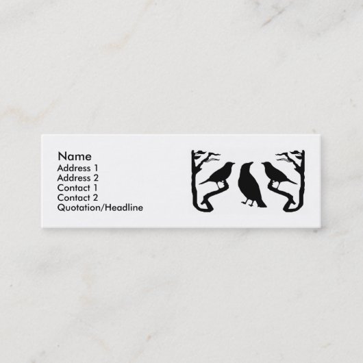 Cartes de profil Silhouette des oiseaux (Devant)